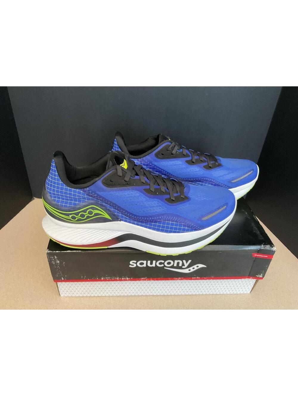 New! Mens Saucony Endorphin Shift 2 Blue Raz/Acid Running Shoes. Size 12. Nice!